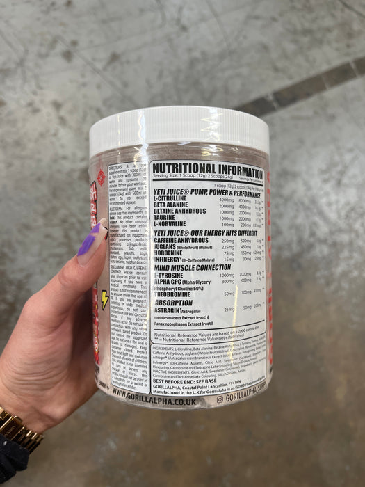 Gorillalpha Yeti Juice 480g