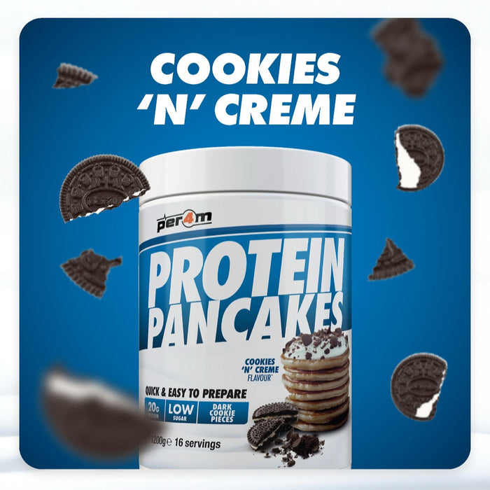 Per4m Protein Pancakes | 20g Protein | Chocolate Chip, Blueberry & Cookies & Cream 1.2kg