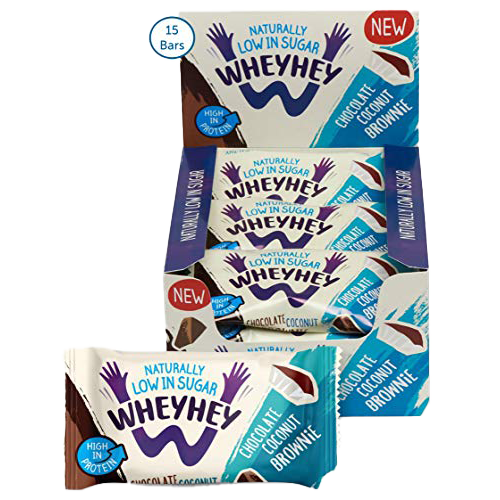 Wheyhey Brownie Bar 15x40g Chocolate Coconut