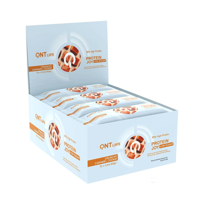 QNT Protein Joy Bar 36% 12x60g - Caramel Cookie Dough -  at MySupplementShop by MySupplementShop