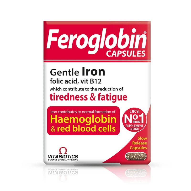 Vitabiotics Feroglobin B12 Slow Release 30 Capsules - Energy & Mind at MySupplementShop by Vitabiotics