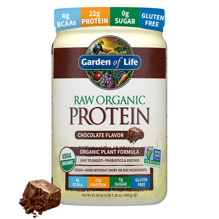 Garden of Life Raw Organic Protein, Chocolate - 660g | High-Quality Protein Blends | MySupplementShop.co.uk