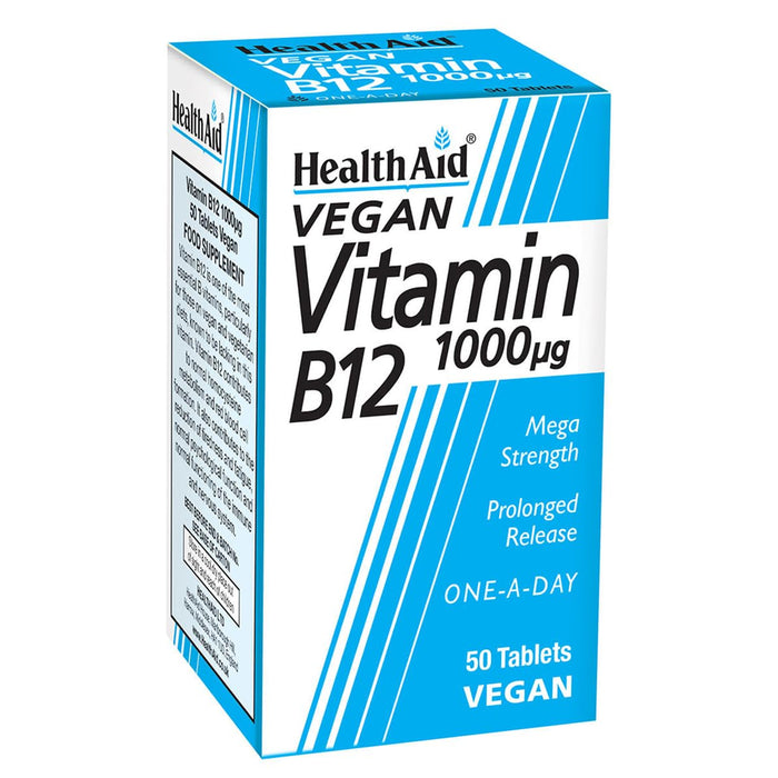 Healthaid Vitamin B12 1000ug 50 Tablets - Energy & Mind at MySupplementShop by Healthaid