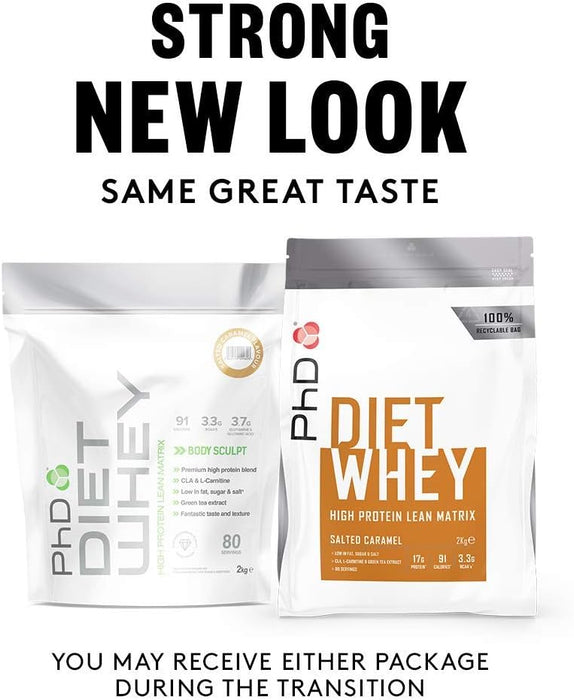 PhD Nutrition Diet Whey Protein Powder 2Kg | High-Quality Protein | MySupplementShop.co.uk