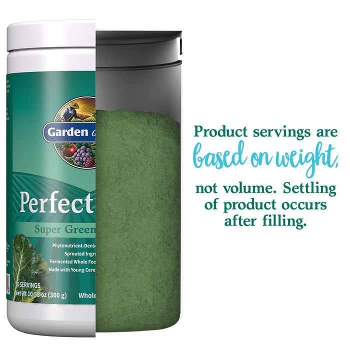 Garden of Life Perfect Food Super Green Formula, Powder - 300g | High-Quality Combination Multivitamins & Minerals | MySupplementShop.co.uk