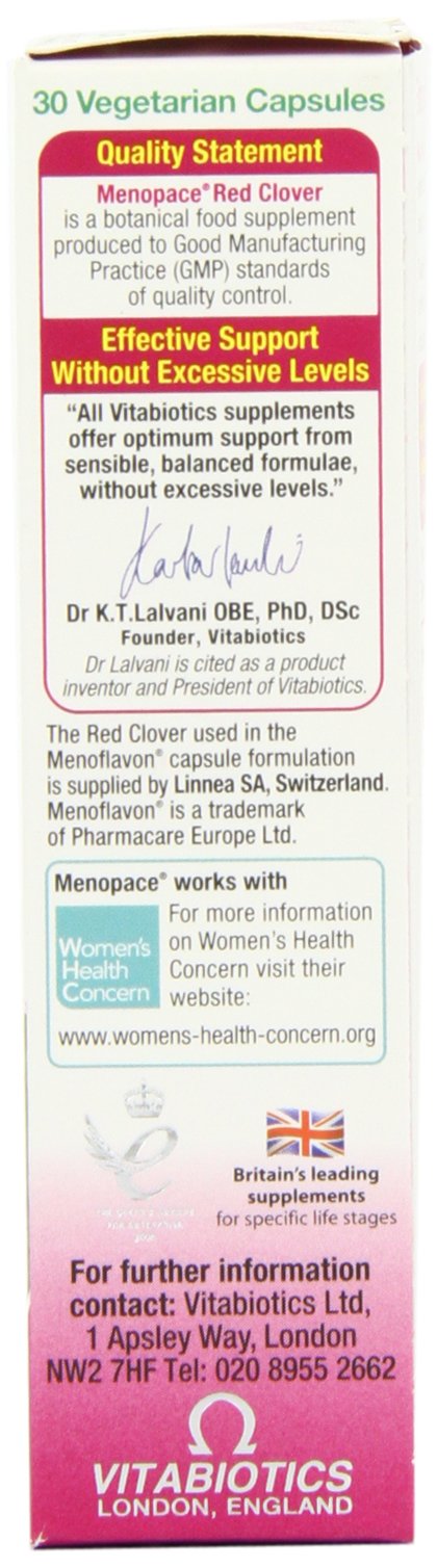 Vitabiotics Menopace Red Clover Dual Pack Tablets & Capsules