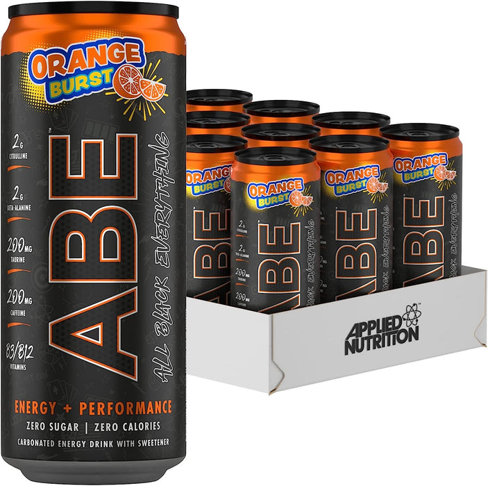 Applied Nutrition ABE Pre Workout Cans 12 x 330ml - Orange Burst - Supplements at MySupplementShop by Applied Nutrition