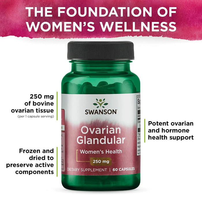 Swanson Ovarian Glandular, 250mg - 60 caps | High-Quality Maca | MySupplementShop.co.uk