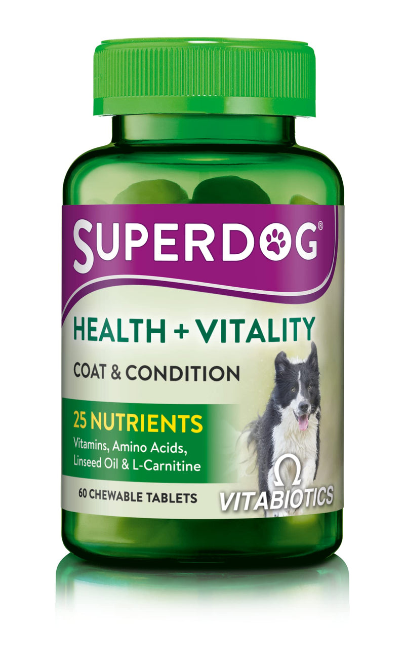 Vitabiotics Super Dog Health & Vitality Chewable 60 Tablets - Pet at MySupplementShop by Vitabiotics