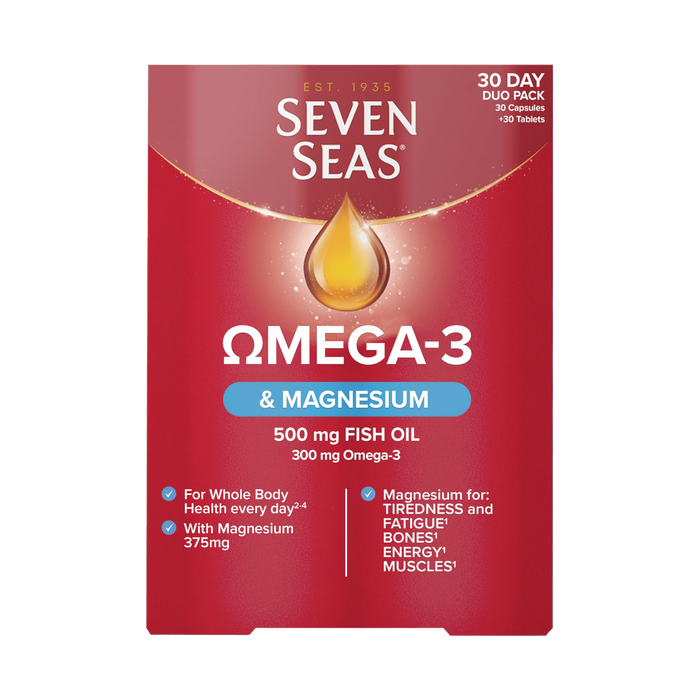 Seven Seas Omega-3 & Magnesium With Vitamin D Day Duo Pack 2x30