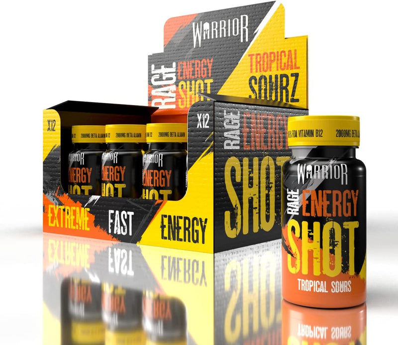 Warrior Rage Pre Workout Energy Shot 12 x 60ml Tropical Sours