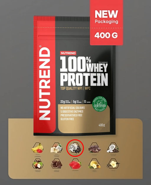 Nutrend 100% Whey Protein, Cookies & Cream - 400g