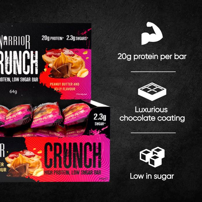 Warrior Crunch Bars 12x64g Peanut Butter Jelly