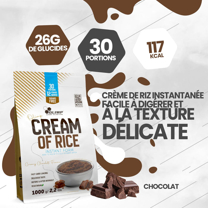 Cream of Rice, Creamy Chocolate - 1000g - Weight Gainers & Carbs at MySupplementShop by Olimp Nutrition