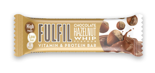 Fulfil Nutrition Vitamin & Protein Bar 15x55g Hazelnut Whip Best Value Snack Food Bar at MYSUPPLEMENTSHOP.co.uk