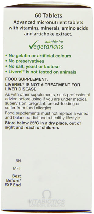 Vitabiotics Liverel Artichioke Grapefruit Extracts Choline Co-Q10 60 Tablets - Other at MySupplementShop by Vitabiotics