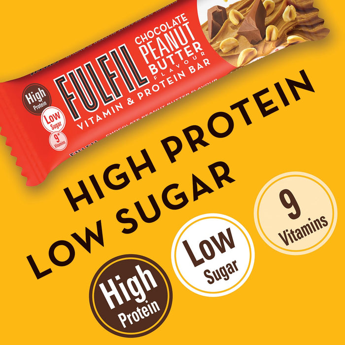 Fulfil Nutrition Vitamin Protein Bar 15x55g Chocolate Peanut Butter