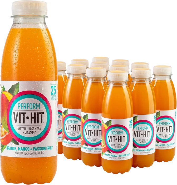 Vit-Hit 12 x 500ml – Low-Calorie Vitamin Drink with Functional Teas