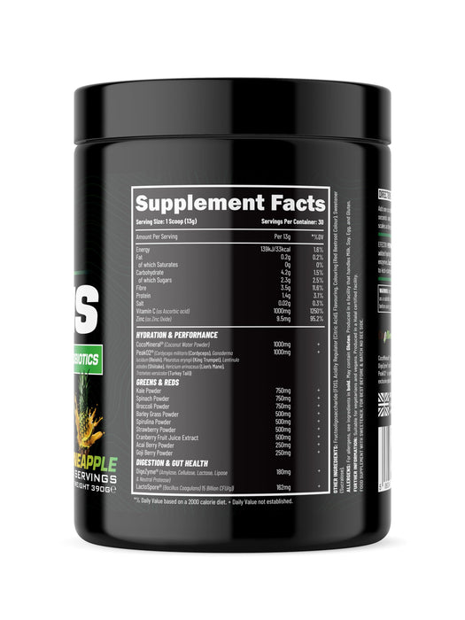 Efectiv Nutrition Performance Greens 390g Best Value Herbal Supplement at MYSUPPLEMENTSHOP.co.uk