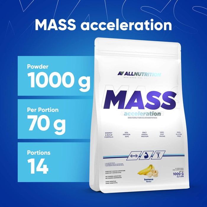 Allnutrition Mass Acceleration 1000g - Carbohydrate Control Supplements at MySupplementShop by Allnutrition