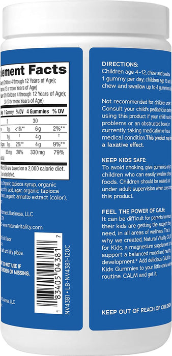 Natural Vitality Calm Kids Gummies, süße Zitrusfrüchte – 60 Gummis