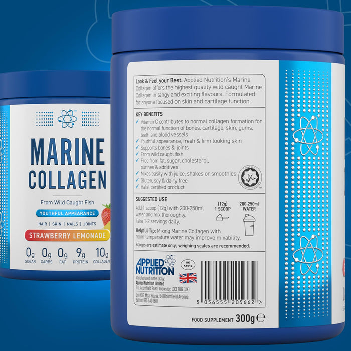 Applied Nutrition Marine Collagen 300g Strawberry Lemonade