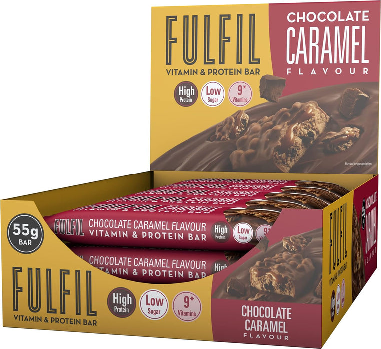 Fulfil Vitamin and Protein Bar (15 x 40g Bars) 20g High Protein, 9 Vitamins, Low Sugar