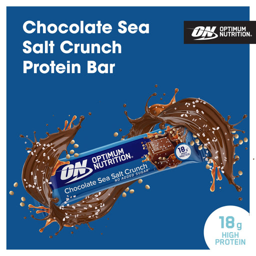 Optimum Nutrition Crunch Bar 12x55g Choc Sea Salt - Diet &amp; Nutrition at MySupplementShop by Optimum Nutrition