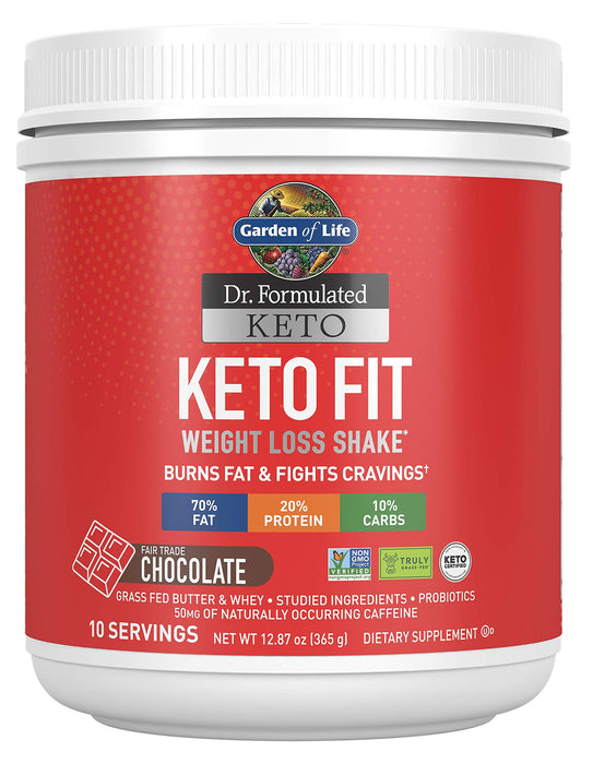 Garden of Life Dr. Formulated Keto Fit, Chocolate - 365g | High-Quality Whey Proteins | MySupplementShop.co.uk