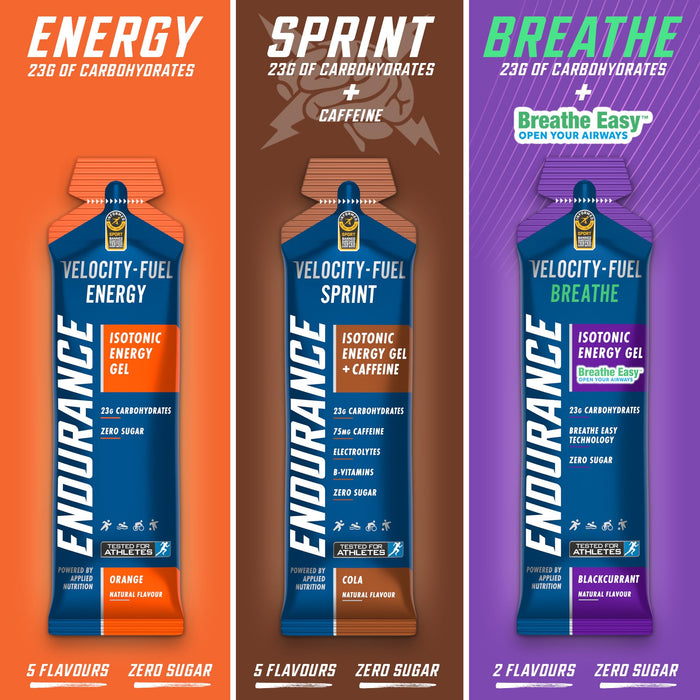 Endurance Sprint Isotonic Energy Gel + Caffeine, Orange - 20 x 60g
