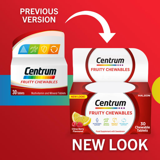 Centrum Fruity Chewables 30 Tablets - Adult Multi Vits at MySupplementShop by Centrum