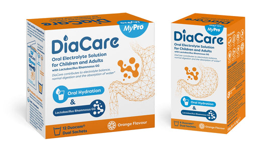 DiaCare Oral Electrolyte Solution Orange - 6x6.5g - Stomach Remedies at MySupplementShop by Diacare