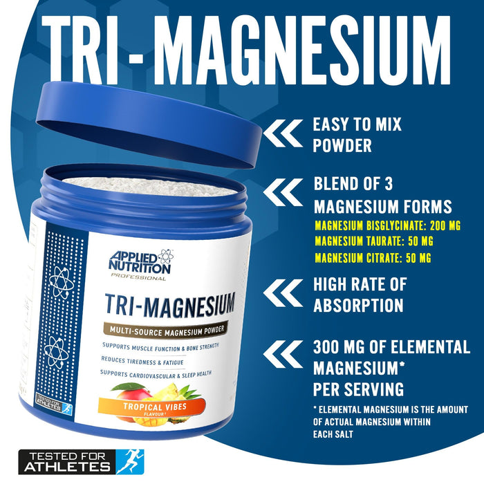 Applied Nutrition Tri-Magnesium 200g - Magnesium at MySupplementShop by Applied Nutrition