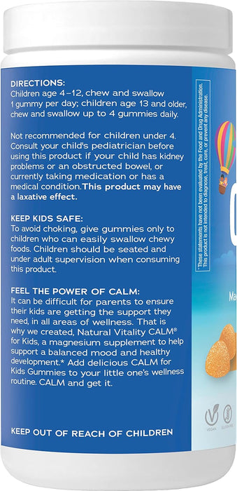 Natural Vitality Calm Kids Gummies, Sweet Citrus - 60 gummies - Sports Supplements at MySupplementShop by Natural Vitality