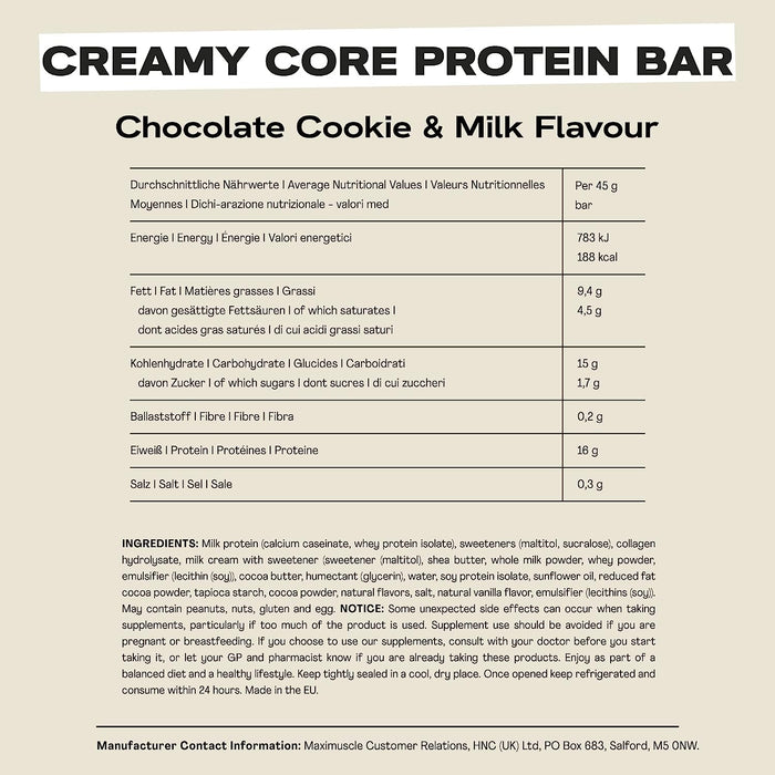 Maxi Nutrition Creamy Core Bar 12x45g