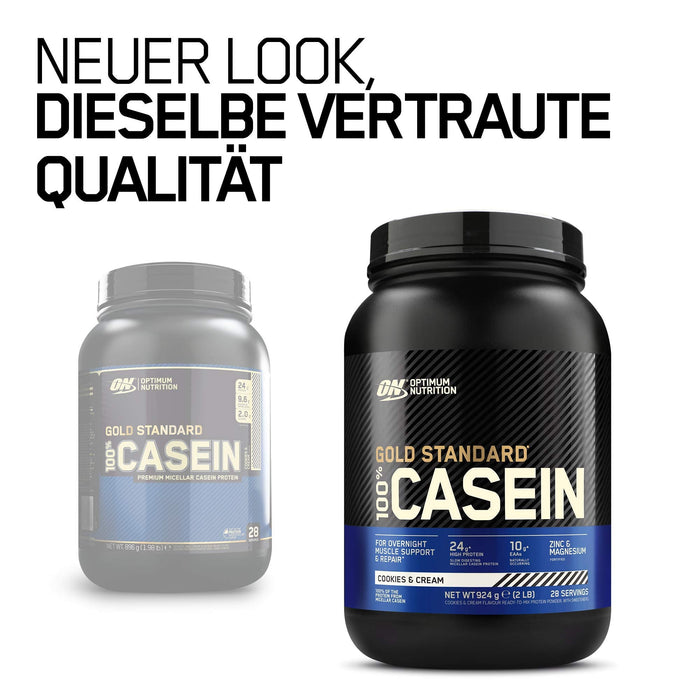 Optimum Nutrition Gold Standard 100% Casein, Cookies and Cream - 896 grams | High-Quality Protein | MySupplementShop.co.uk