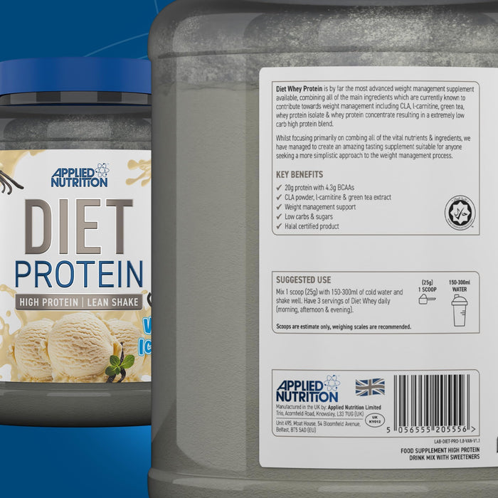 Applied Nutrition Diet Whey 1800g - Whey Proteins at MySupplementShop by Applied Nutrition