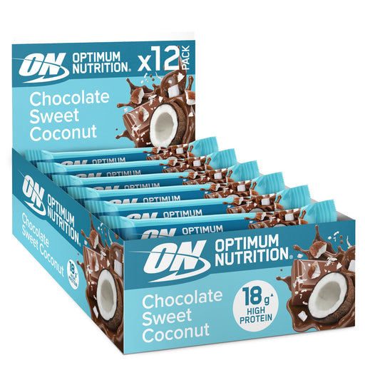Optimum Nutrition Crunch Bar 12x55g Sweet Coconut - Diet &amp; Nutrition at MySupplementShop by Optimum Nutrition