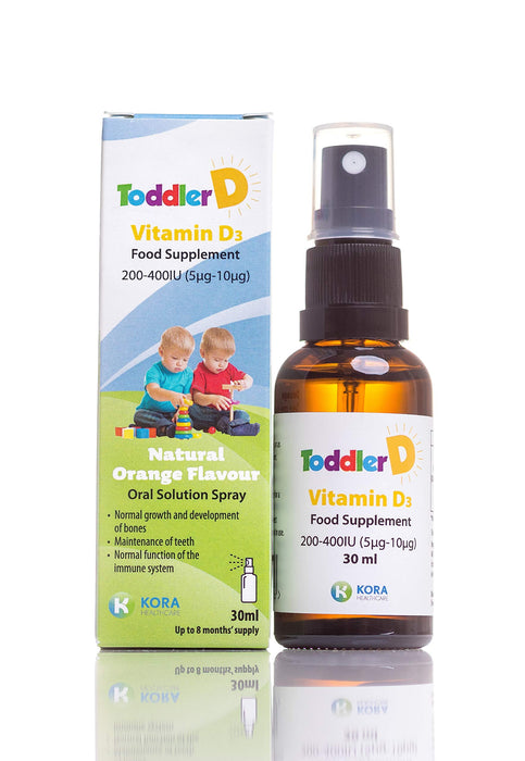 ToddlerD 200-400iu Vitamin D3 Spray - 30ml - Bone Care at MySupplementShop by Kora Healthcare Toddler D