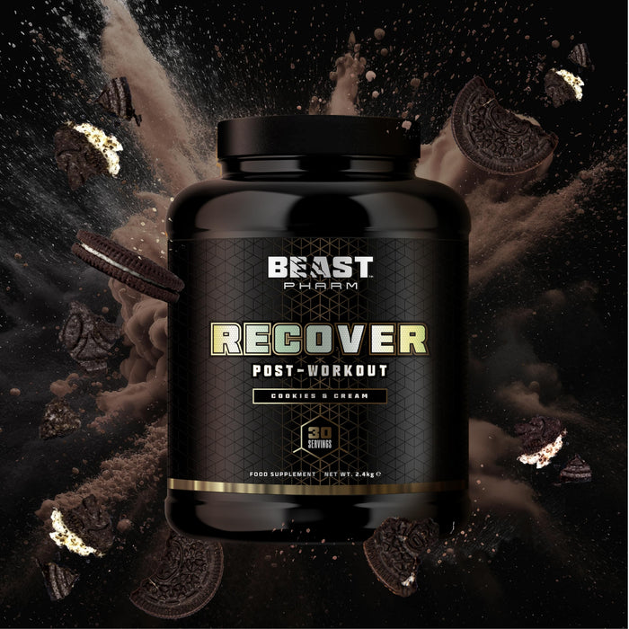 Beast Pharm Recover Post Workout 2.4kg (Cookies & Cream) - Recovery Shake at MySupplementShop by Beast Pharm