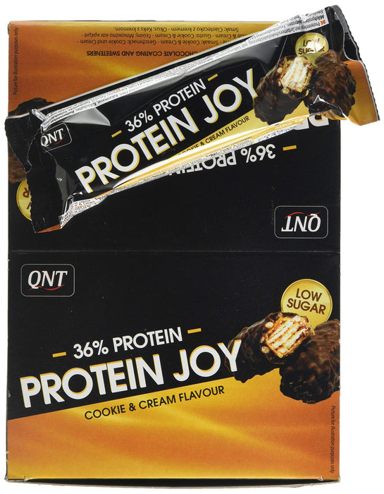 QNT Protein Joy Bar 36% 12x60g - Cookie & Cream -  at MySupplementShop by MySupplementShop