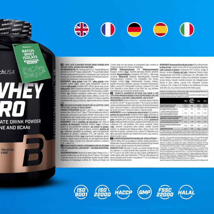 BioTechUSA Iso Whey Zero, Caffe Latte - 2270 grams | High-Quality Protein | MySupplementShop.co.uk