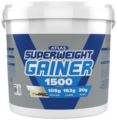 Atlas Superweight Gainer 1500 - Vanilla 5kg - Weight Gainers & Carbs at MySupplementShop by Atlas