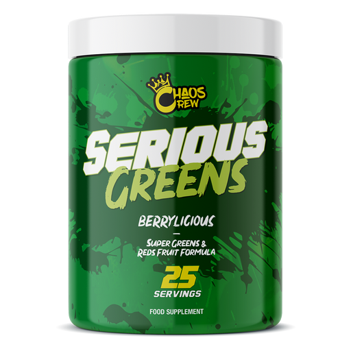 Chaos Crew Serious Greens 292g - Berrylicious - Sports Nutrition at MySupplementShop by Chaos Crew