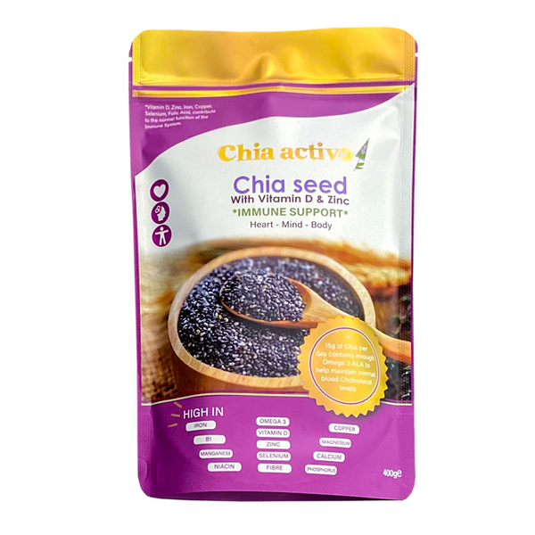 Chia Active Immune Support with Vitamin D & Zinc 400g | Premium Immune System Support at MySupplementShop.co.uk