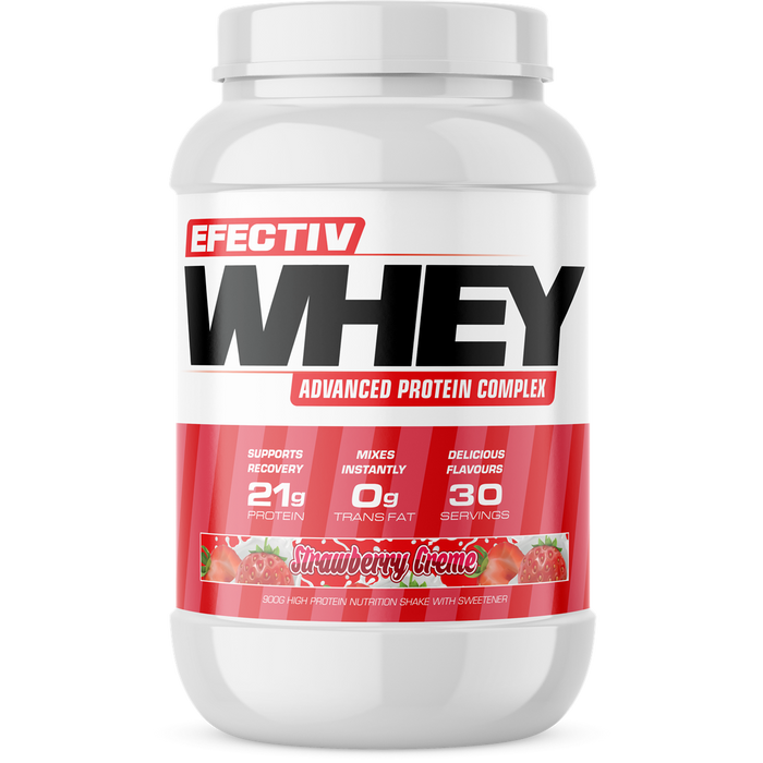 Efectiv Nutrition Whey Protein 900g Strawberry - Whey Proteins at MySupplementShop by Efectiv