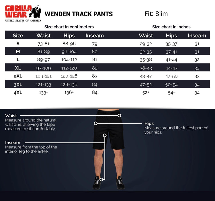 Gorilla Wear Wenden Track Pants Black/Gold - Medium - Track Pants at MySupplementShop by Gorilla Wear
