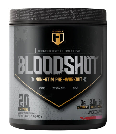 Hosstile Bloodshot NON STIM Pre Workout 20 Serv - Jacked Apple - Sports Nutrition at MySupplementShop by Hosstile