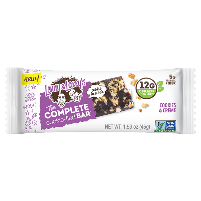 Lenny & Larry's The Complete Cookie-fied Bar 9x45g - Cookies & Creme - Protein Bars at MySupplementShop by Lenny & Larry's