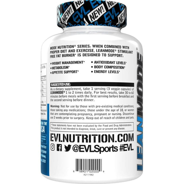 EVLution Nutrition LeanMode Caps - 90 vcaps 30 Servings